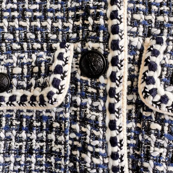 NWT Christian Lacroix Tweed Collarless Cropped Blazer - Picture 11 of 13